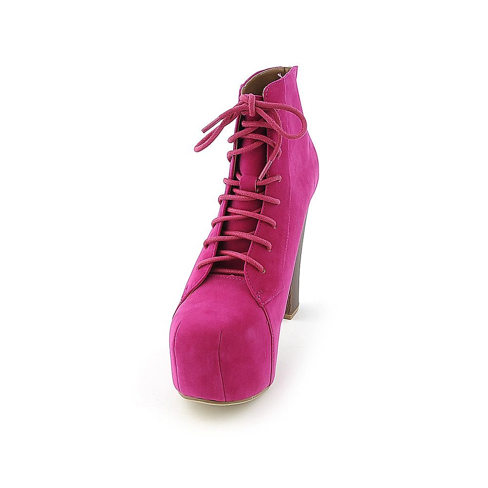 Platform Ankle Bootie Silla Fuchsia