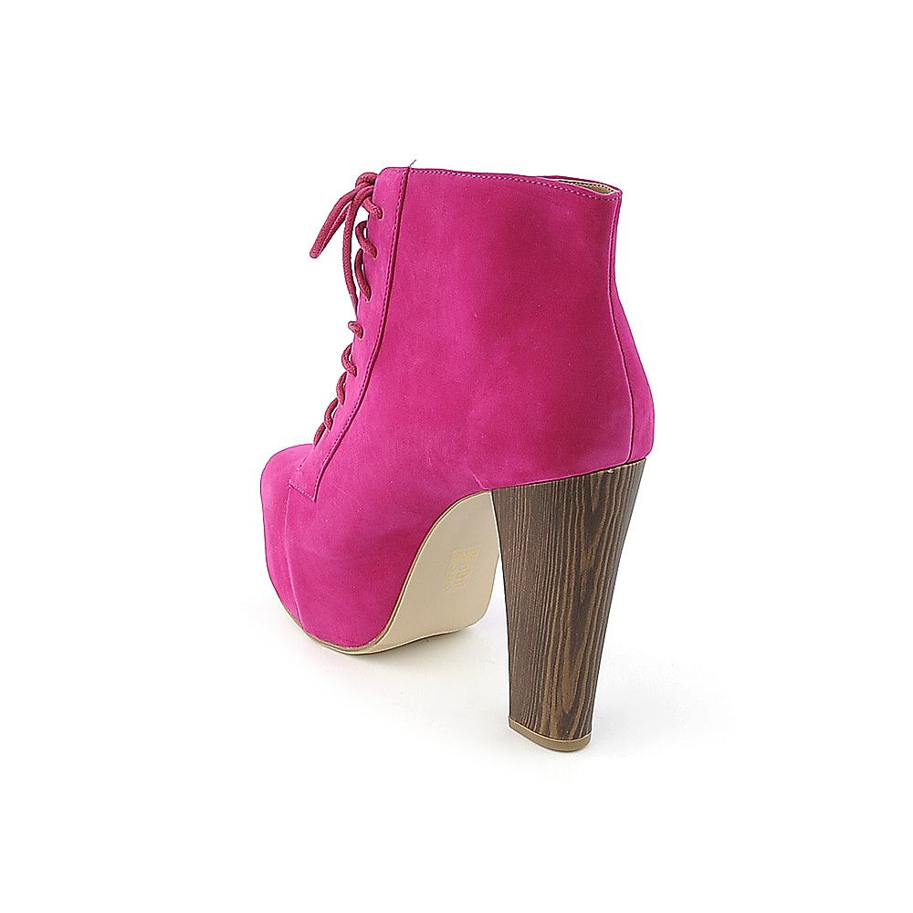 Platform Ankle Bootie Silla Fuchsia 3 Platform Ankle Bootie Silla Fuchsia